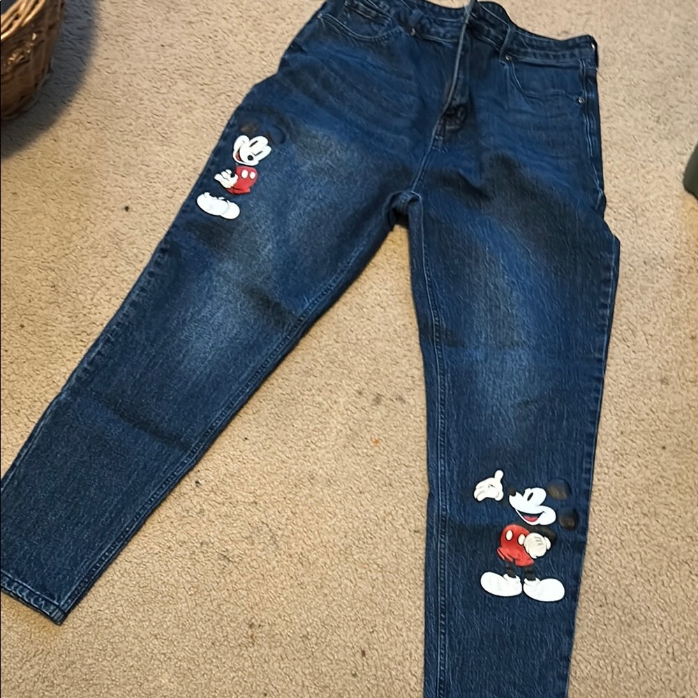 HP🎊🎊🎊Mickey Mouse Denim Mom Jeans